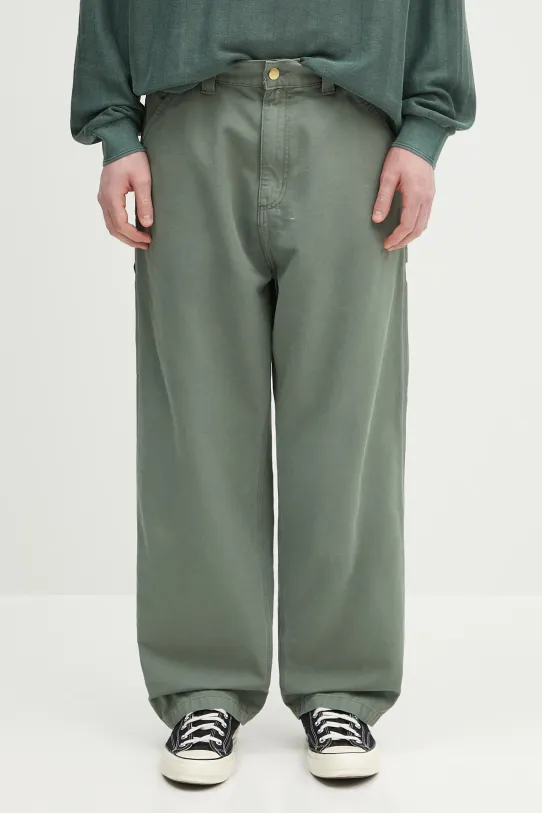 Carhartt WIP spodnie bawełniane OG Single Knee Pant gładkie zielony I033754.1YF06