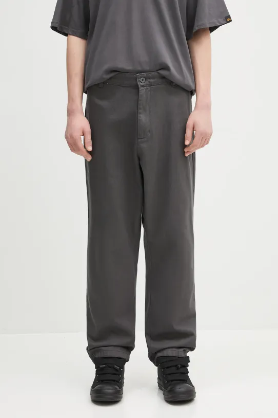 Памучен панталон Alpha Industries Alpha Chino Pant Relaxed памук сив 146202.684