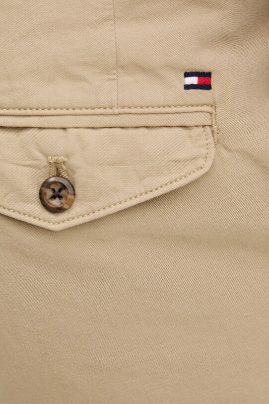 Штани з домішкою льону Tommy Hilfiger бежевий MW0MW38792