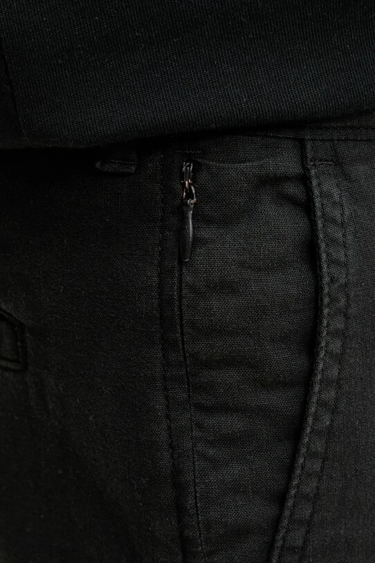Abercrombie & Fitch pantaloni din amestec de in negru KI130.5034.900