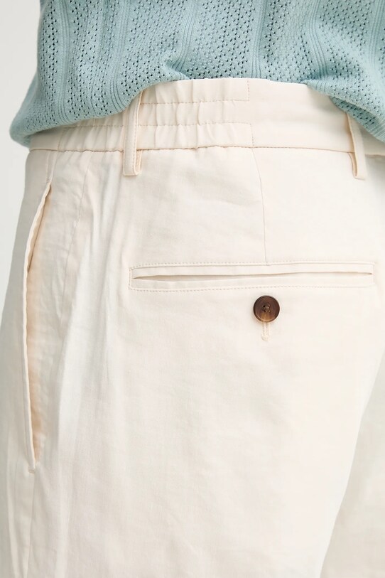 Theory pantaloni scurti din in bej P0373206