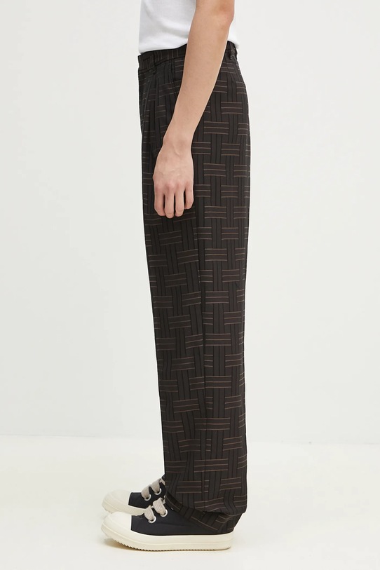 Kenzo spodnie wełniane FF55PA2149JT.90 brązowy SS25