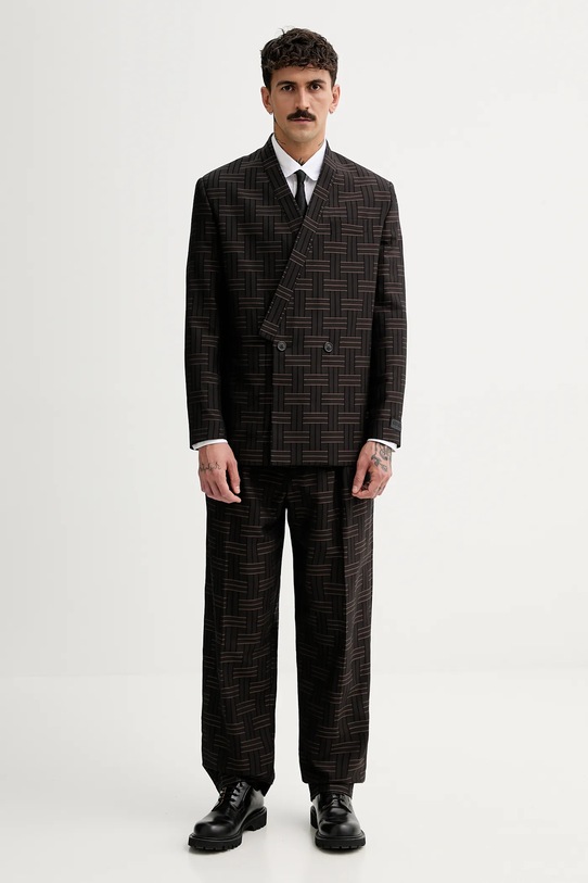 Вовняні штани Kenzo FF55PA2149JT.90 коричневий SS25