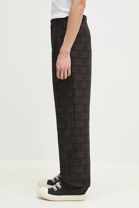 Μάλλινα παντελόνια Kenzo FF55PA2149JT.90 καφέ SS25
