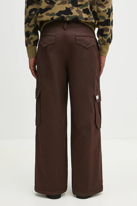 Odzież Kenzo spodnie bawełniane FF55PA2449GF.90 brązowy