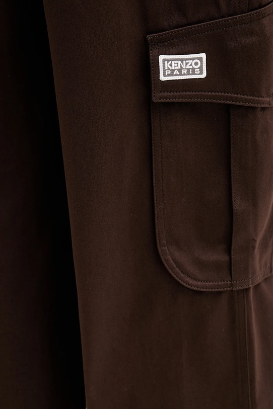 Kenzo pantaloni de bumbac maro FF55PA2449GF.90