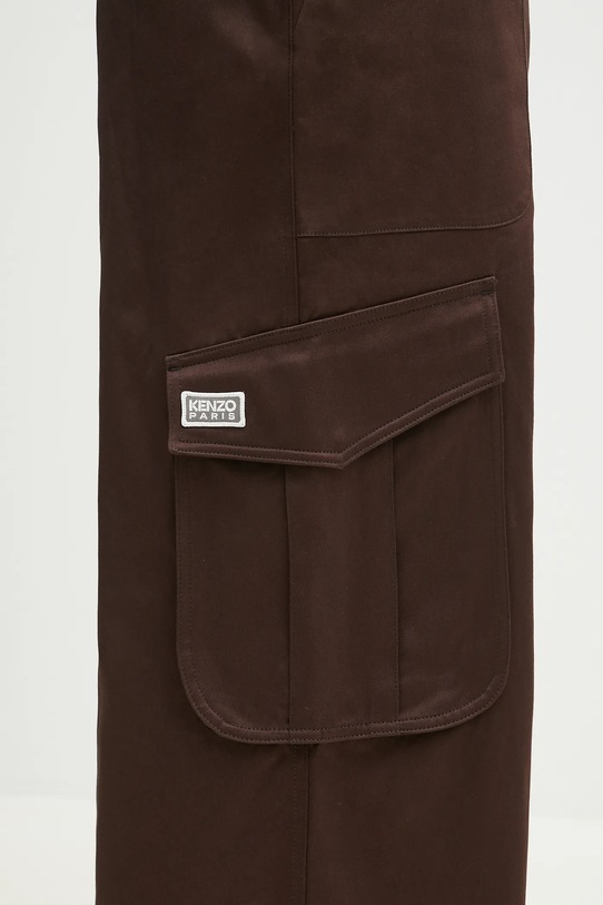 Kenzo pantaloni de bumbac FF55PA2449GF.90 maro