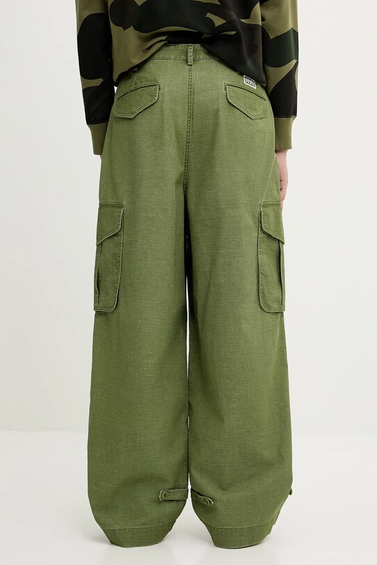 Дрехи Памучен панталон Kenzo FF55PA2459GD.48 зелен