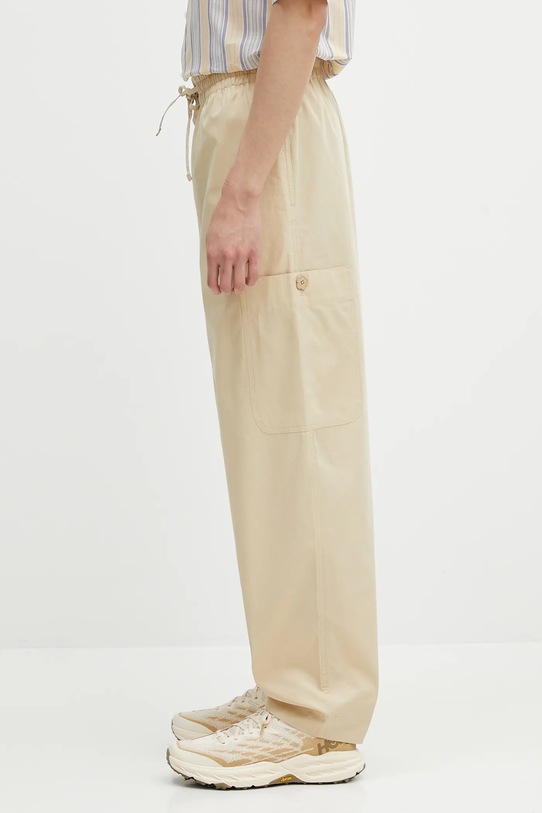 Kenzo spodnie bawełniane FF55PA5019SC.11 beżowy SS25