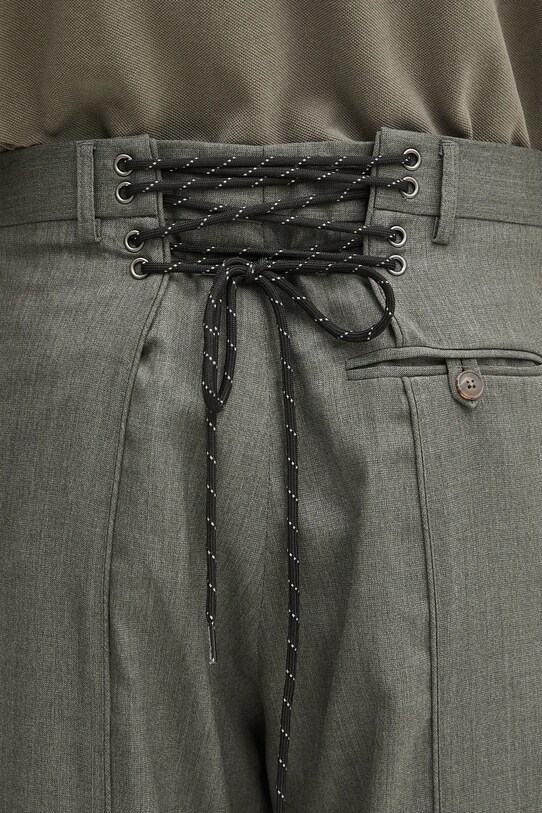 Martine Rose wool trousers Wader Tailored green 367WT11415