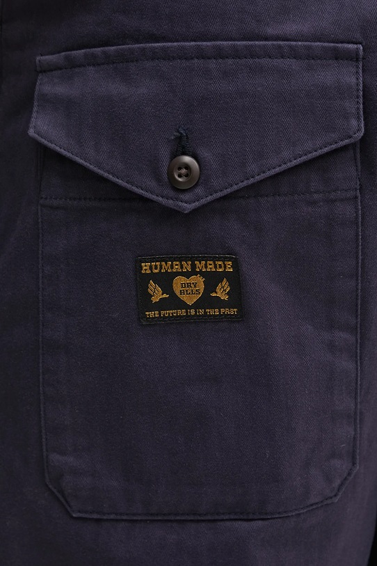 Памучен панталон Human Made Straight Cargo Pants тъмносин HM29PT010