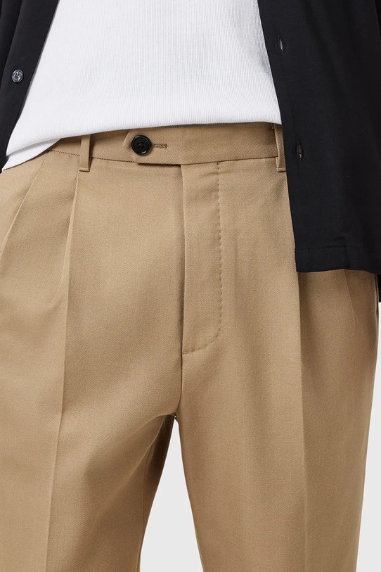 Îmbrăcăminte AllSaints pantaloni din lana TALLIS M032TB bej