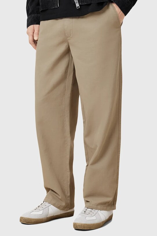 AllSaints pantaloni din amestec de in HANBURY M038TC bej SS25