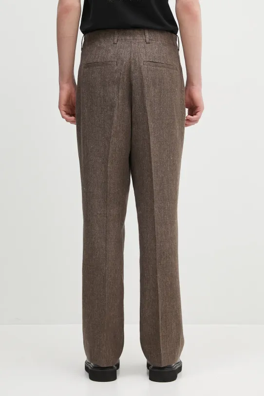 Clothing Our Legacy linen trousers Borrowed Chino M2254BTC brown