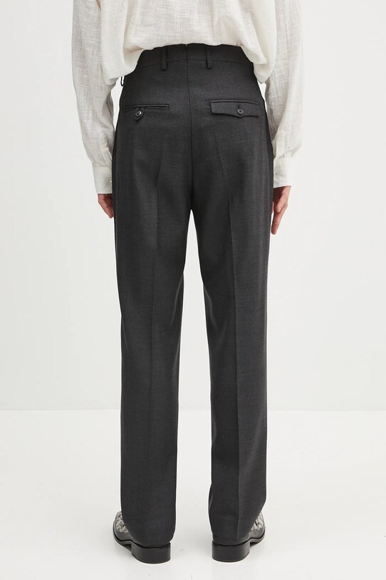 Odzież Our Legacy spodnie wełniane Chino 22 M2254CP czarny