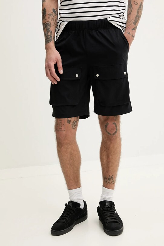 Resteröds pantaloni scurți Malone shorts panza negru 55251.6441