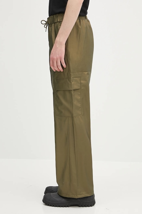 Брюки Rains Cargo Rain Pants Wide W3 18990.105 зелёный SS25