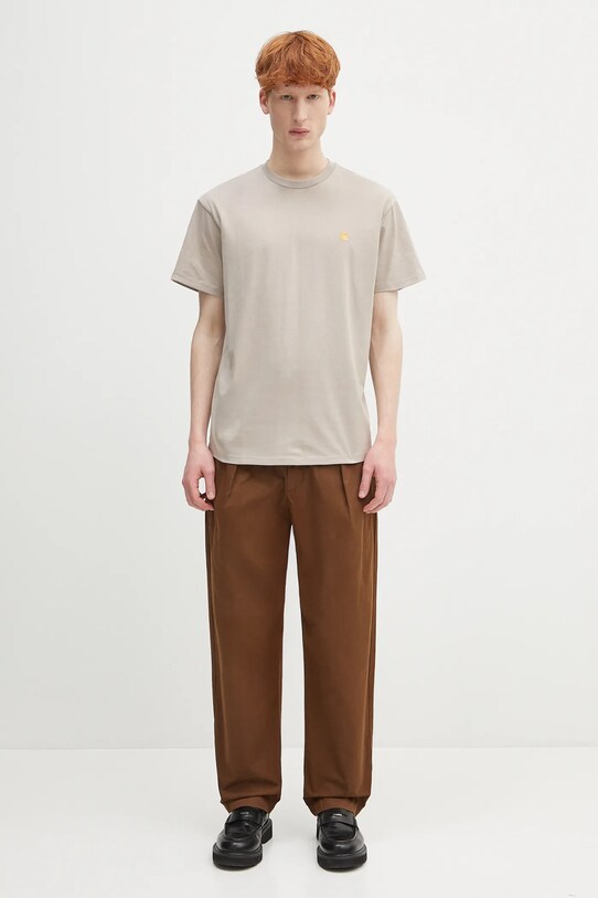 A.P.C. pantaloni de bumbac Pantalon Renato COGZR.H08428 maro