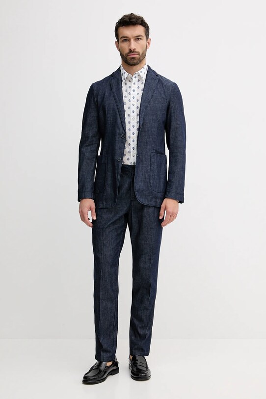 United Colors of Benetton pantaloni 40QFUF05J bleumarin SS25