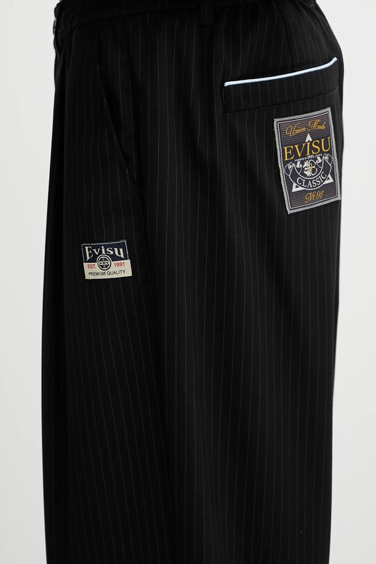 Îmbrăcăminte Evisu pantaloni Striped Taper Fit 2ESHTM5PT1061 negru