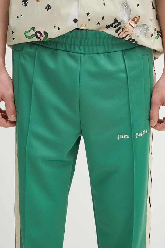 Palm Angels pantaloni de trening Classic Logo Track verde PMCJ020S25FAB0015703