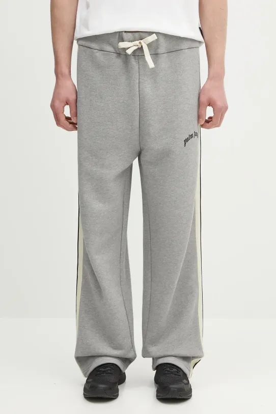 Palm Angels pantaloni de trening din bumbac Curved Logo Track