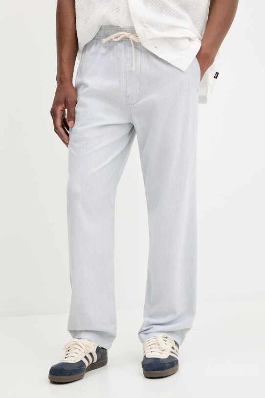Hollister Co. spodnie z domieszką lnu wzorzyste niebieski KI330.5039.205