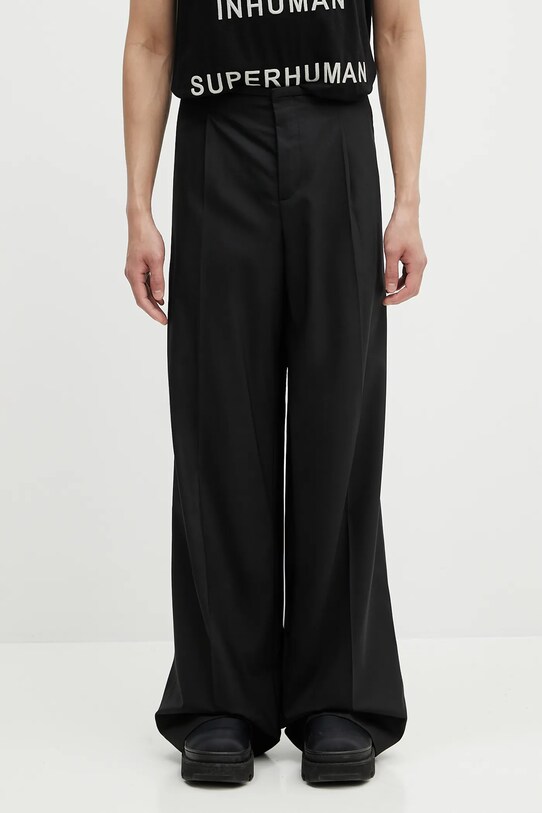 Брюки с примесью шерсти 032C '032C Office Attire' с эластаном чёрный S25.MRW.0903.000