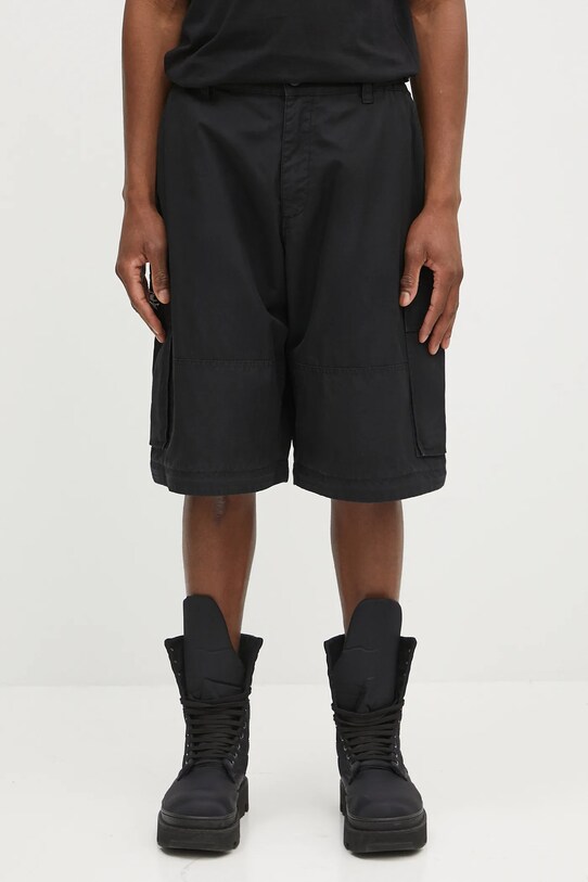 Памучен панталон 032C 'Intermission' черен S25.URW.1001.000