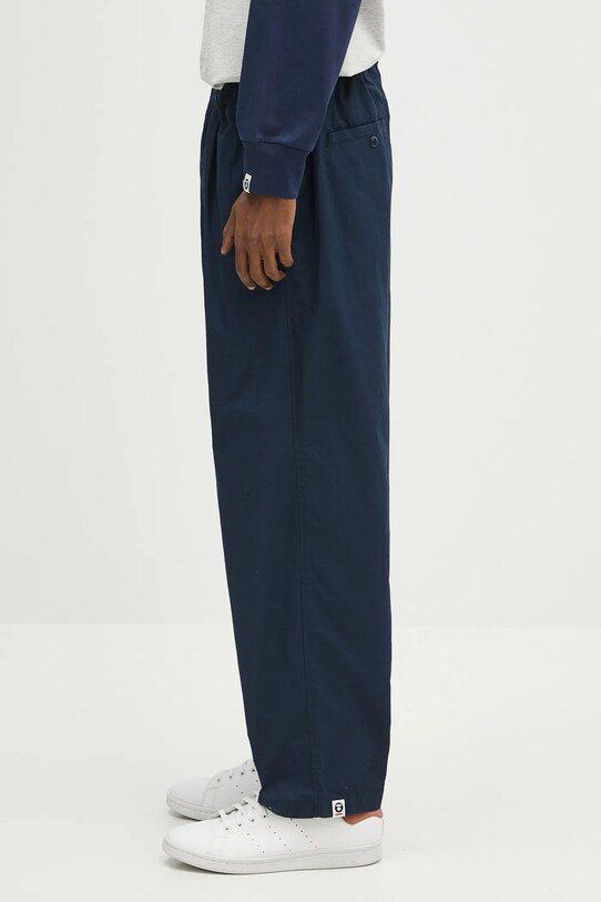 AAPE spodnie bawełniane Now Woven AAPPTMB665XXO granatowy SS25