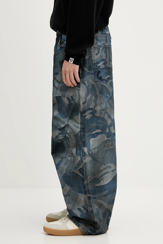 Τζιν παντελόνι AAPE Main Woven AAPPTMB681XAO μπλε SS25