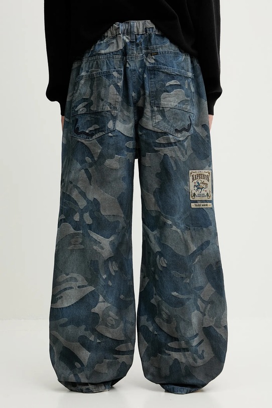 Ρούχα Τζιν παντελόνι AAPE Main Woven AAPPTMB681XAO μπλε