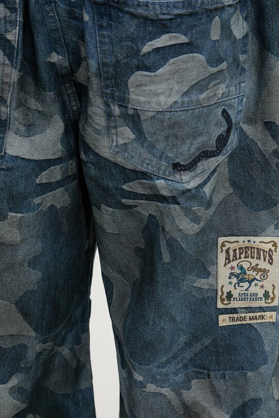 AAPE jeansy Main Woven niebieski AAPPTMB681XAO