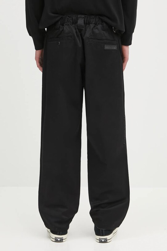 Hlače AAPE Now Woven AAPPTMB619XXN crna SS25