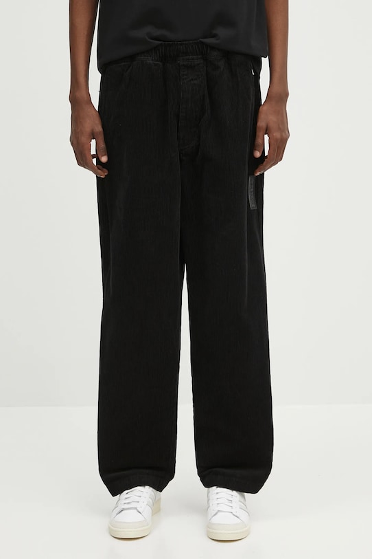 AAPE κοτλέ παντελόνι Now Woven ίσιο μαύρο AAPPTMB620XXN