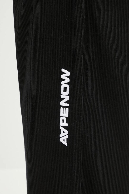 AAPE pantaloni de catifea cord Now Woven AAPPTMB620XXN negru