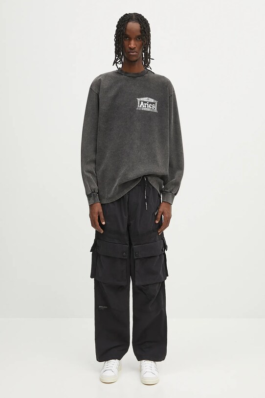 AAPE pantaloni Main Woven AAPPTMB633XXN nero