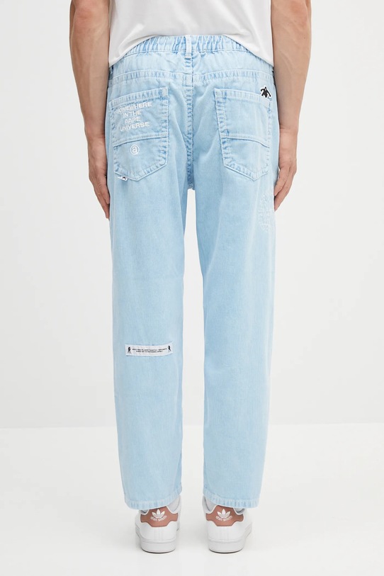 Abbigliamento AAPE pantaloni in velluto a coste Main Woven AAPPTMB635XXN blu