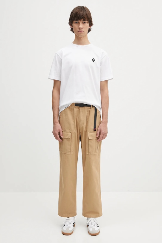 Памучен панталон Gramicci Front Cargo Pant G5SM.P089 бежов