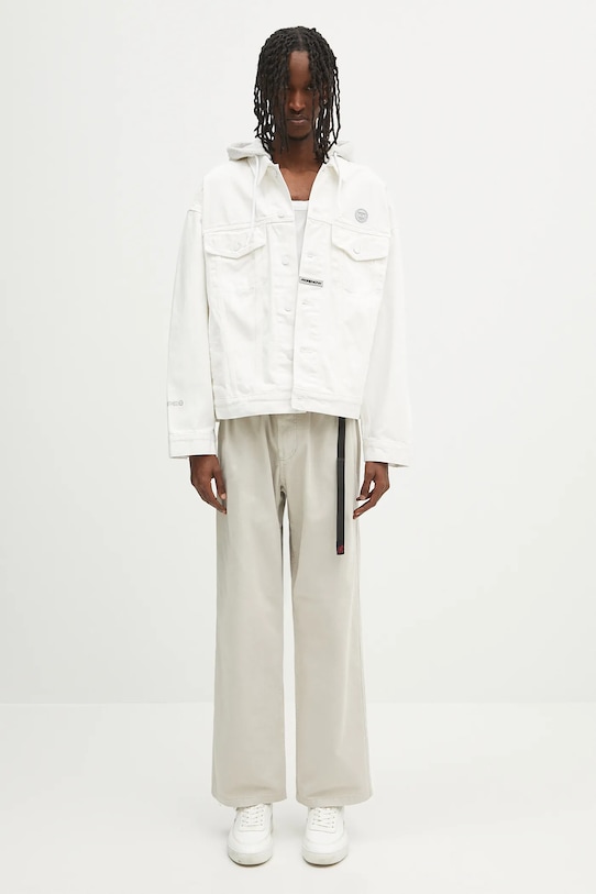 Βαμβακερό παντελόνι Gramicci Pant Straight Fit G116.OGT γκρί