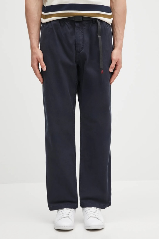 Gramicci pantaloni in cotone Pant Straight Fit tessuto blu navy G116.OGT