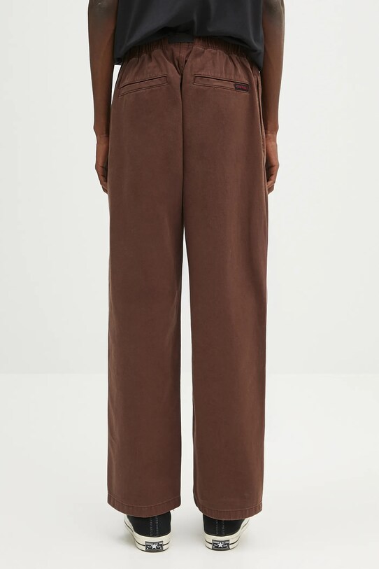 Odzież Gramicci spodnie bawełniane Pant Straight Fit G116.OGT brązowy