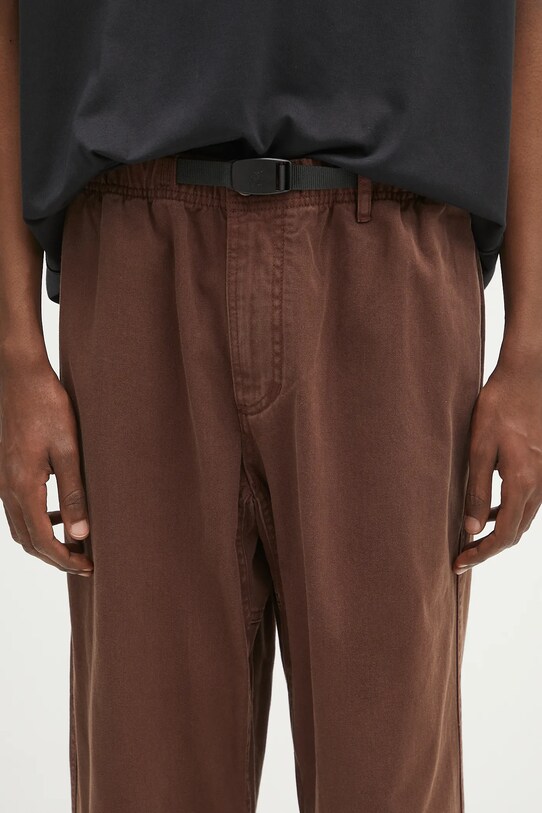 Gramicci spodnie bawełniane Pant Straight Fit brązowy G116.OGT