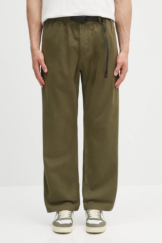 Памучен панталон Gramicci Pant Straight Fit памук зелен G116.OGT