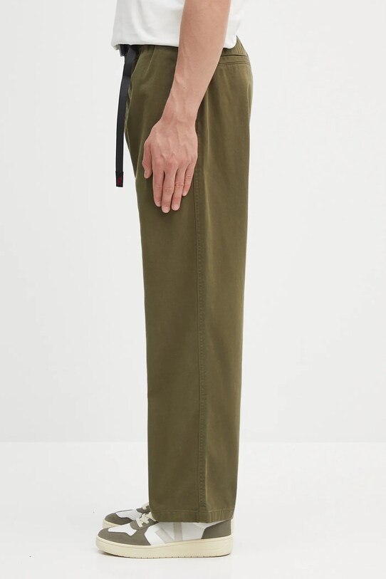 Памучен панталон Gramicci Pant Straight Fit G116.OGT зелен SS25