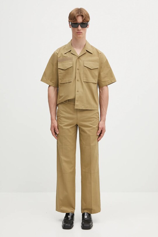 Βαμβακερό παντελόνι Helmut Lang FIELD.CARPENTER.COMP P01HM201 πράσινο