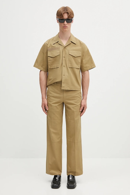 Бавовняні штани Helmut Lang FIELD.CARPENTER.COMP P01HM201 зелений