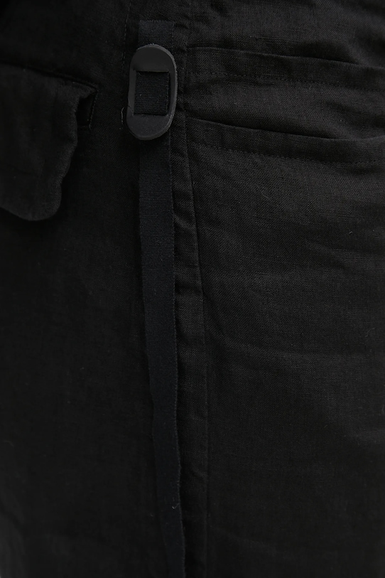 Λινό παντελόνι Undercover Pants μαύρο UC1E4501.3