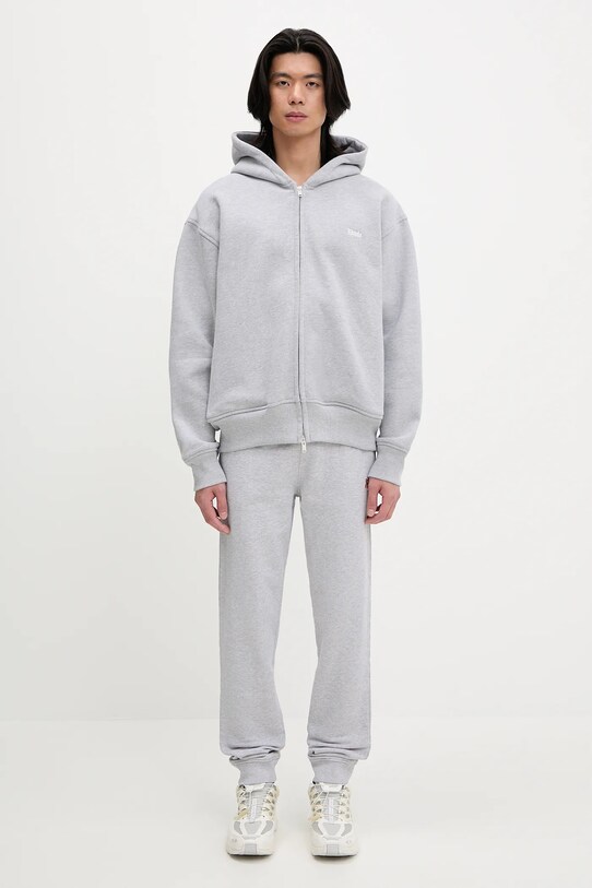 Maison Kitsuné spodnie dresowe bawełniane Fox Head Patch Regular LM01114KM0001 szary
