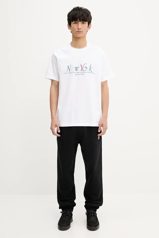 Βαμβακερό παντελόνι Maison Kitsuné Fox Head Patch Regular LM01114KM0001 μαύρο